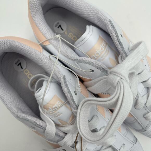 ADIDAS Superstar XLG Sneakers Size 7 Shoes White Peach NWT/No Box Womens Lace Up - Picture 9 of 16